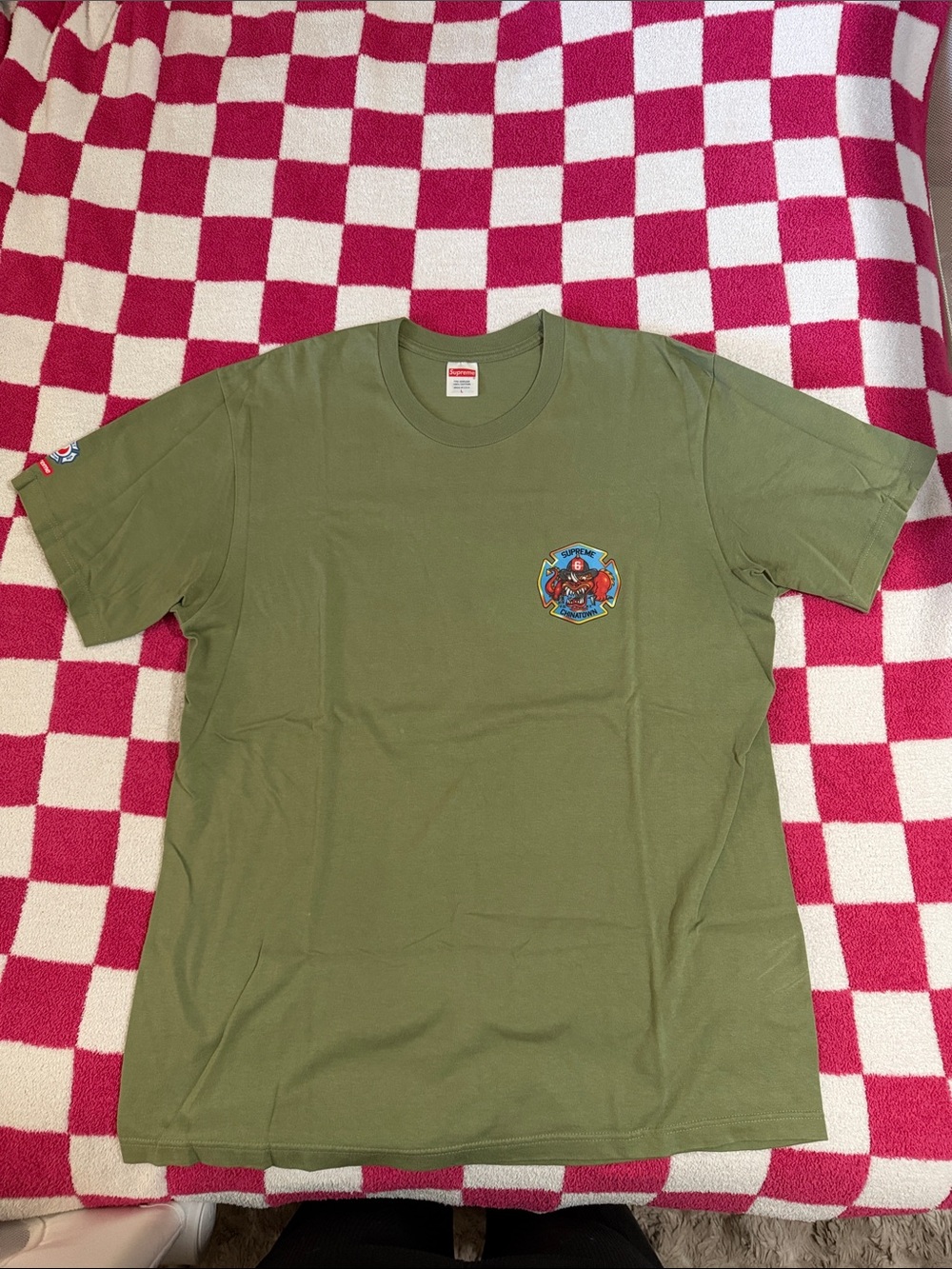 Men’s Like New Supreme FDNY Engine 9 Tee Size Large - Picture 3 of 8